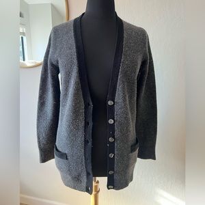 J.CREW grey wool cardigan